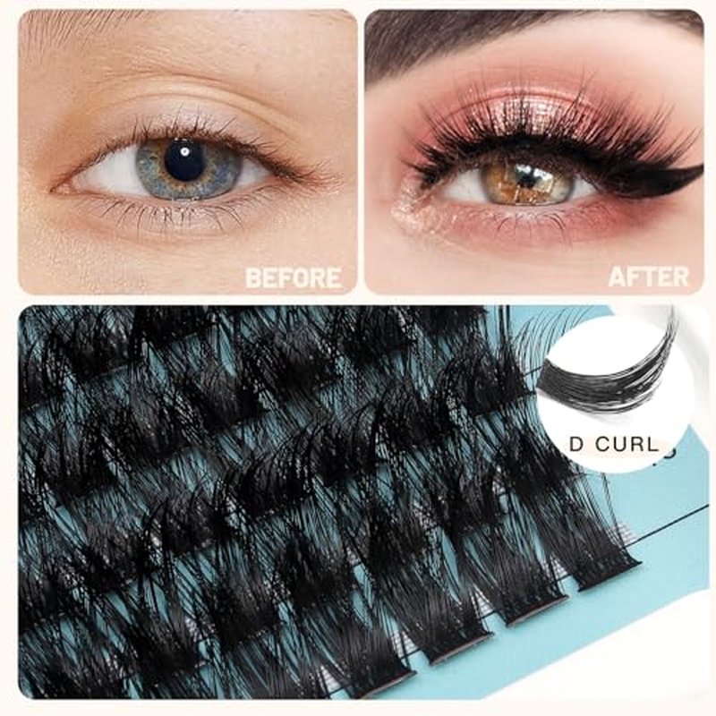 Bodermincer D Curl 16 Rows Large Pack 192 Cluster Eyelashes 8-10-12-14mm Mixed/10-12-14-16mm Mixed/12-14-16-18mm Mixed Length (12-14-16-18mm Mixed)