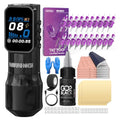 Wireless Tattoo Machine Kit for Beginners with Cartridges & Ink – Complete Power Supply & Practice Skins