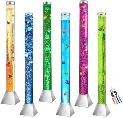 Large Silver Sensory Bubble Tube Floor Lamp - Aquarium Mood Light for Sensory Rooms & Relaxation