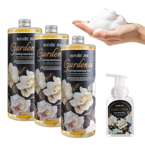 ROMIIE ZOI Gardenia Foaming Hand Soap Refill Set 3-Pack, 33.8 Fl Oz each