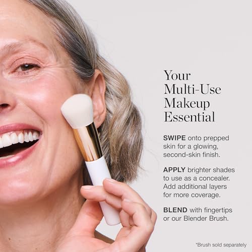 Ogee Sculpted Complexion Foundation Stick (Linden 1.25N Light Beige, Neutral Undertones) Full Coverage Foundation Makeup - Instantly Balance & Even Complexion - 70% Organic Ingredients