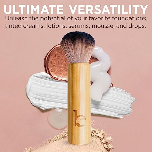 Self Tanning Drops & Kabuki Face Brush - Made with Natural and Organic Ingredients, Light Face Tanning Drops to Add to Lotion, Moisturizing Bronzing Drops for Face & Body, Toxin Free Face Tanner