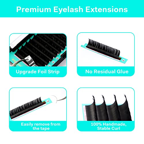VAVALASH Premium Lash Extensions +Professional Eyelash Extension Glue 5ml