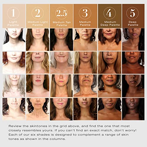 Woosh Beauty, The Fold Out Face Palette w/Secret Brush, Travel, All in One Neutral Cream & Powder Kit, 4 in 1 Nested Makeup Brush (#1 Light)