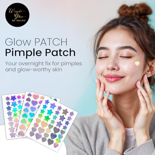 Overnight Pimple Fix Patches ? Natural Ingredients, Star & Heart?Shaped Hydrocolloid Stickers, Dual Size 67?85?mm & 66?98?mm, 116 ?Patches for Clear, Confident Skin
