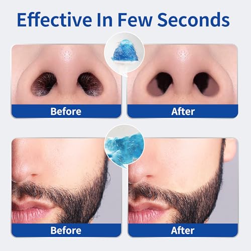 Beauty7 Nose Wax Kit for Men, 50g Waxing Beads, 30 Applicators, Face Wax Kit, Safe and Quick Waxing Kit, Nose Hair Removal, 10 Mustache Guards with Silicone Cup