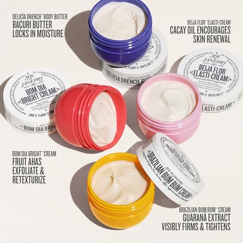 Sol de Janeiro Body Boldly Body Cream Discovery Set | Trial Size Body Creams | Gift Set | Set of 4 - 25mL | Bum Bum, Bom Dia, Beija Flor, Delicia Drench | Amazon Exclusive