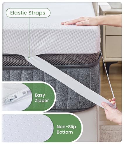 Twin XL 3-Inch Memory Foam Mattress Topper with Breathable Bamboo Cover