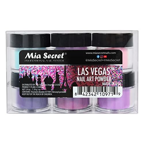 Mia Secret Nail Art LAS Vegas Acrylic Powder 6 Piece