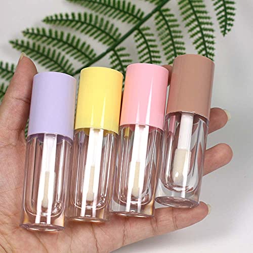 COSIDEA 30pcs Pink Empty 6ml 0.2oz Lip Gloss Tubes with Big Doe Foot Wand£¬Round Lipgloss Containers£¬Concealer Tube Cosmetic Packing Container Bulk Wholesale