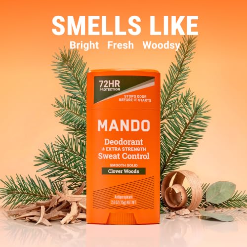Mando Antiperspirant Deodorant Stick for Men - Clover Woods, 2 Pack, 2.6 oz