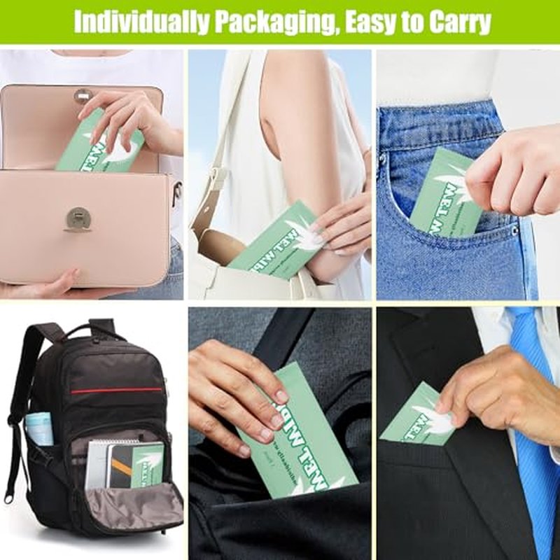 300pcs Body Wet Wipes Individually Wrapped, Unscented Hand Wipes Packets Travel Size