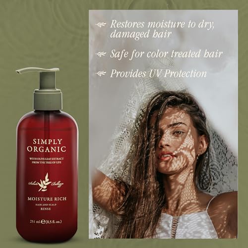 Simply Organic Moisturizing Deep Conditioner Scalp Rinse 8.5oz - Moisture Rich, Organic & Nourishing
