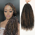 8 Packs Passion Twist Crochet Hair 18 Inch Boho Goddess Style with Curly Ends - T1B/27