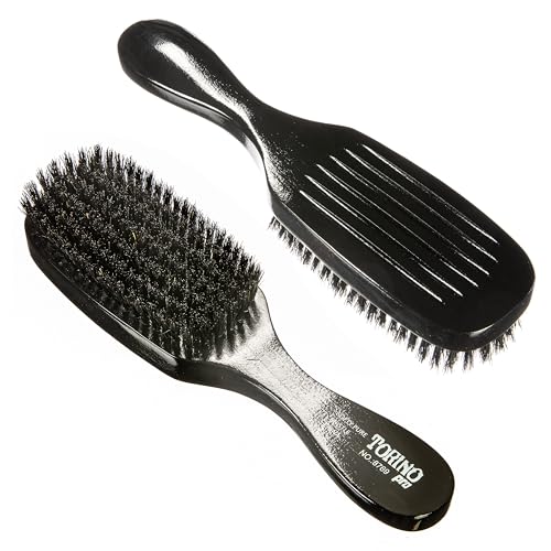 Torino Pro Wave Brush #8769-7 Row Soft bristles -100% Pure Boar Bristles - Great Workhorse for laying down your 360 Waves