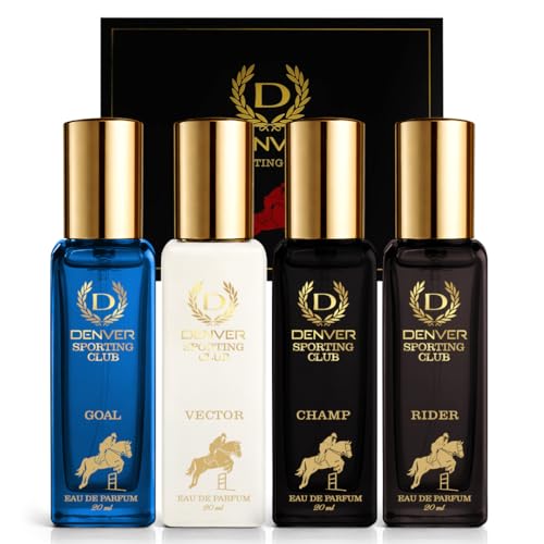 Denver Men's Luxury Gift Set - 4 Eau de Parfum Collection, Long-Lasting Fragrances