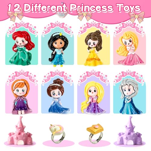 SuperGFS Princess Surprise Bath Bombs for Kids - Organic Bubble Bath Set with Jewelry & Toys, Birthday & Christmas Gift, Princess Toys Variation