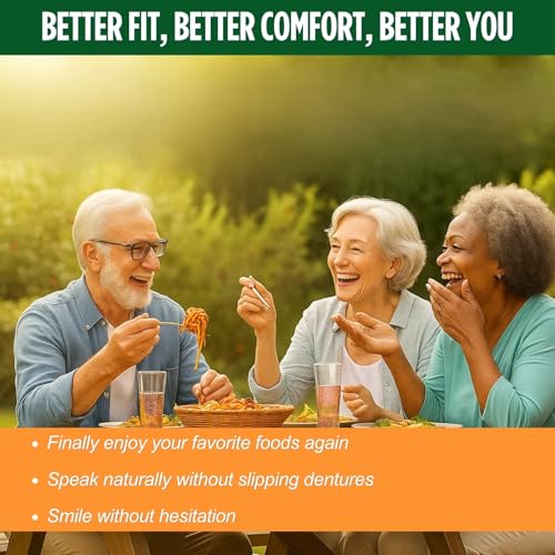 Denture Soft Reline Kit for Upper & Lower Teeth 2-Pack - Easy At-Home Fit