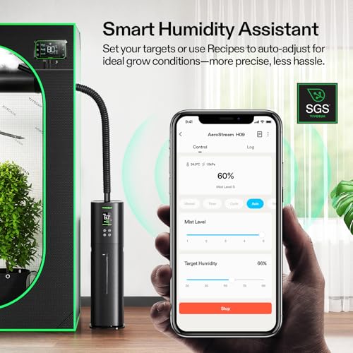 VIVOSUN AeroStream H09 9L Wi-Fi Humidifier for Grow Rooms & Tents