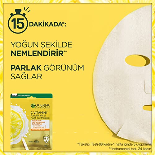 Garnier Vitamin C Super Hydrating Sheet Mask, 6 Count