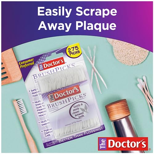 The Doctor's Interdental BrushPicks 275 Count Pack of 12 - Dentist Recommended Oral Care
