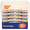 Men's 16 Pack Razor Refills for 6 Blade Razors - Easy Shave Replacement