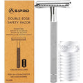Safety Razor for Men & Women with 10 Double Edge Safety Razor Blades Reusable Double Edge Razor Single Blade Razors for Women & Men Kit Gift Metal Razors Stainless