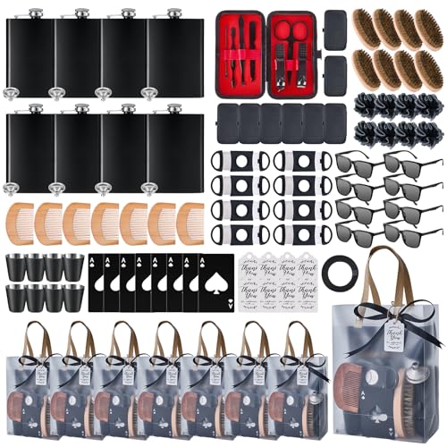 Men's Baby Shower Prize Set - Black 8-Piece Gift Bundle for Games & Events