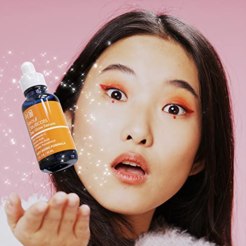 SeoulCeuticals Korean Skin Care 20% Vitamin C Hyaluronic Acid Serum + CE Ferulic Acid - Potent Anti Aging, Anti Wrinkle Korean Beauty 1oz (Pack of 2)