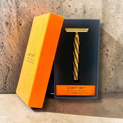 Heavyweight Double Edge Safety Razor with 5 Blades - Classic 3-Piece Design