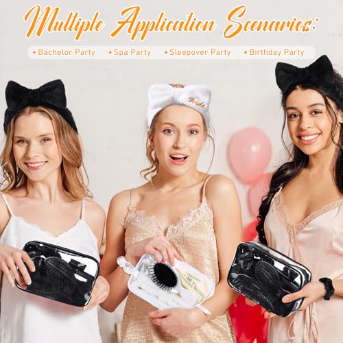 Bridal Party Favors Set with Hair Accessories - White & Black Variation