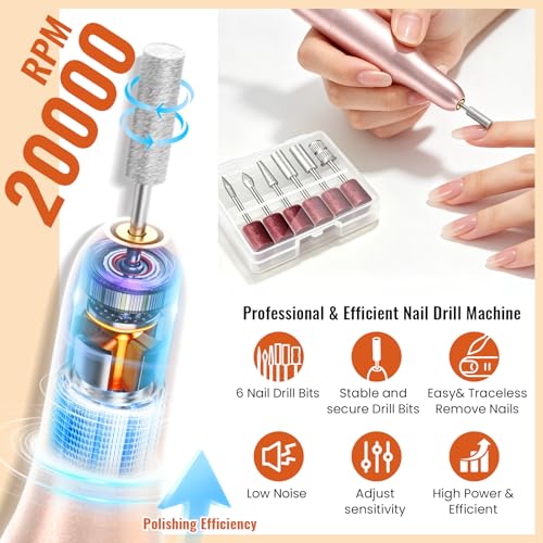 Gel Nail Polish Kit with Nail Drill UV Lamp and Decoration - Candy Pearl Variation