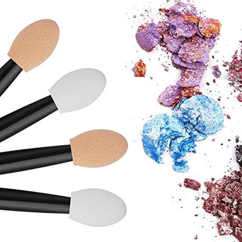 Cuttte Eyeshadow Applicators Makeup Brushes - 180PCS Disposable Eyeshadow Brush, Dual Sides Eye Shadow Applicator Sticks, 2.44 Inch Eye Makeup Tools, Black
