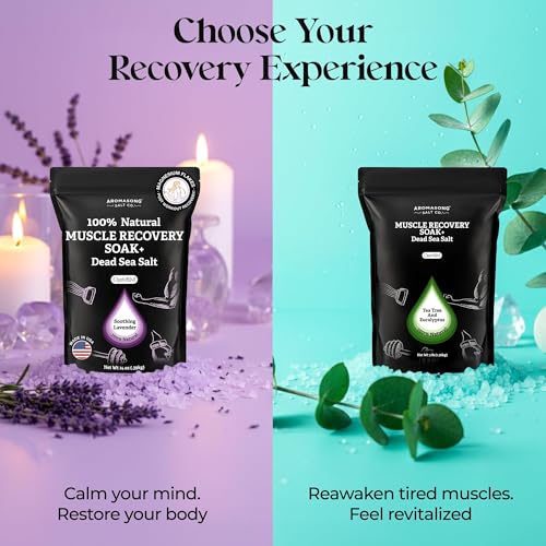 Aromasong Muscle Recovery Bath Salt 48 oz Eucalyptus & Tea Tree - Dead Sea & MSM Soak