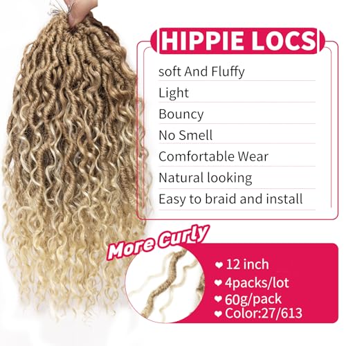 Goddess Locs Crochet Hair 12 Inch 27/613 River Goddess Locs – BEkjdiof