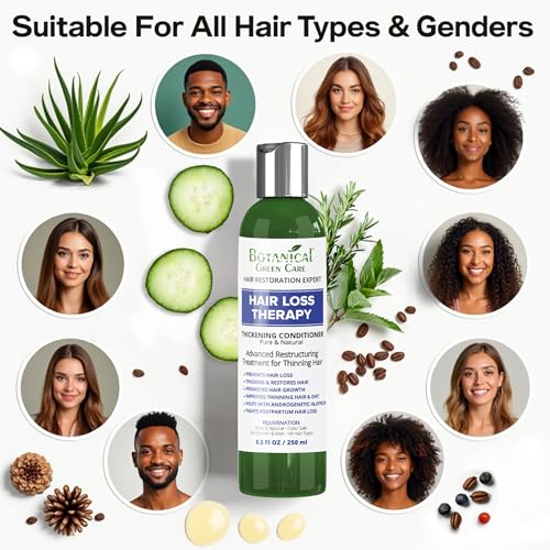 Botanical Green Care Thickening & Volumizing Conditioner for Hair Growth and Strength, Color Safe