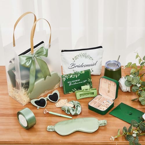 Bridesmaid Proposal Gift Set with Tumblers Jewelry Boxes & More - 6 Sets