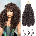 Burmese Curly Crochet Hair 18 Inch Water Wave Pre-Looped Boho Extensions - 4#