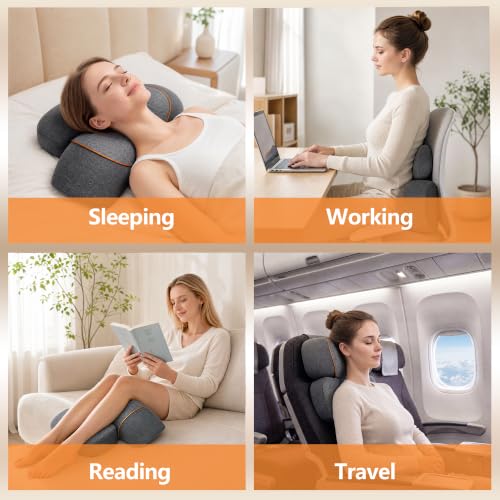3-in-1 Cordless Neck Massager Pillow with Heat, Memory Foam, Adjustable Modes