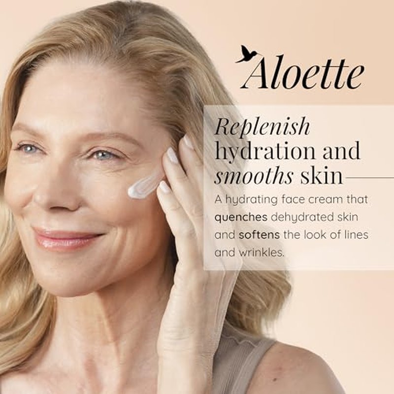 Aloette Maximum Moisture Anti-Aging Face Cream - Age Defying Anti-Wrinkle Facial Cream with Moisturizing Shea Butter & Aloe Vera - Hydrating Moisturizer for Fine Lines & Wrinkles - All Skin Types