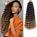 QRHSUKA 9 Packs Curly Crochet Hair 18 Inch GoGo Curl for Women - 1B/30/27