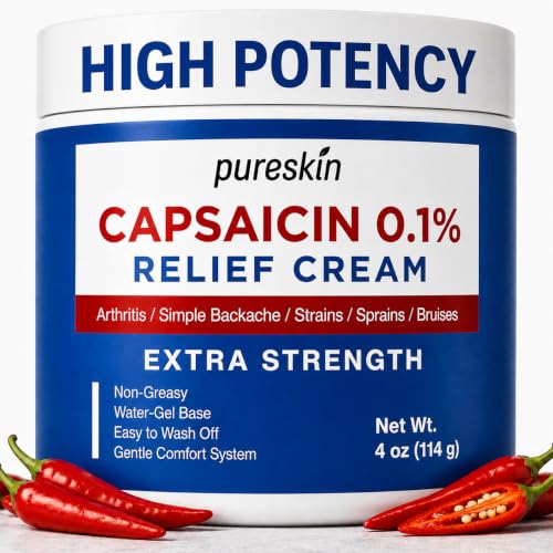 Capsaicin Cream Extra Strength for Nerve, Arthritis & Muscle Pain 4 oz