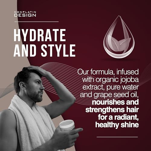Water Base Hair Styling Wax - Jojoba, High Sheen, Strong Hold, 8.45 Fl Oz