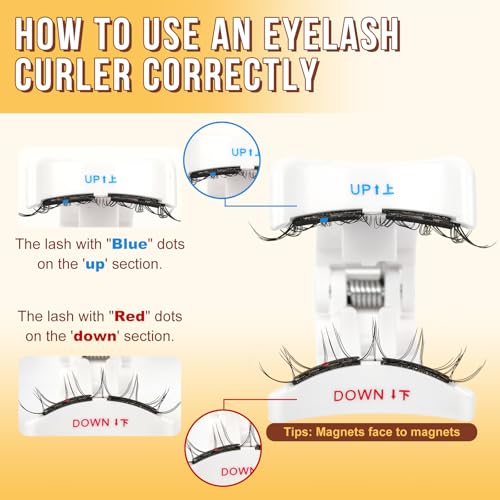 QUEWEL Magnetic-Eyelashes with Applicator, Upgrade 1 Pair Soft Magnetic Lashes, No Glue Needed Reusable Magnetic Eyelashes So Soft and Suitable for Beginners (Soft-Magnetic-A)
