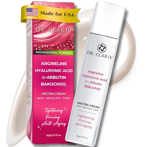 Neck Tightening Cream with Argireline AH-8, Bakuchiol, Hyaluronic Acid & Alpha Arbutin ? Firming Moisturizer for Face, Neck & D?collet? ? Anti-Wrinkle Cream for Women & Men ? 1.76 Oz