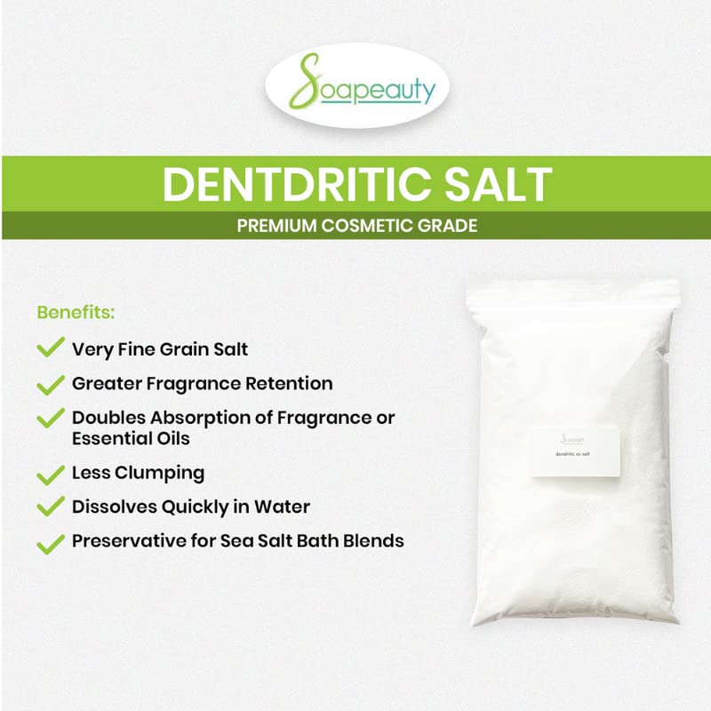 Soapeauty Organic Dendritic Salt 80oz Bath & Exfoliant Salt Pack of 2