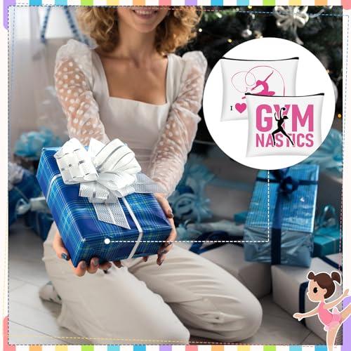 20 Pcs Gymnastics Gift Makeup Bags for Girls - Inspirational Canvas Storage Set Variation of THIS listing