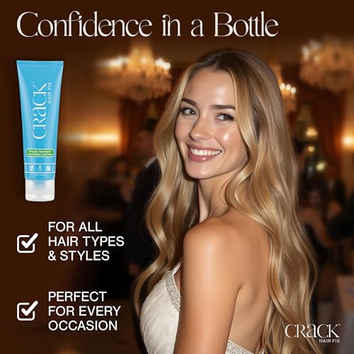 Lemongrass Crack Hair Fix Air Dry Cream - Anti-Frizz Leave-In Styling Balm, 3 oz Pack of Two