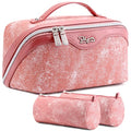 3C4G Butterfly Away Kids Travel Toiletries & Cosmetic Set with TSA Approved Travel Bottles, Girls Lip Gloss, Kids Nail Polish & More - Girls Makeup Bag, Travel Bottles for Toiletries by Make It Real