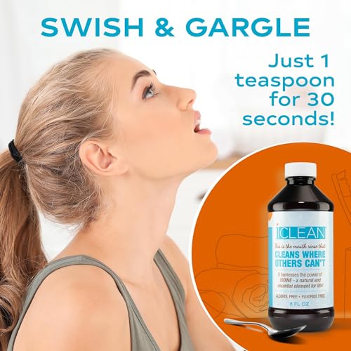 iCLEAN Molecular Iodine Mouth Rinse 8 Fl Oz, Alcohol & Fluoride Free, Variation 1